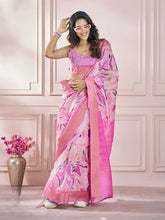 India Silk Pink Fancy Fabric offers a luxurious blend of texture and color, perfect for adding elegance