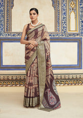 Dola Viscose Fabric With Premium Printed Silk Saree - INDIASILK