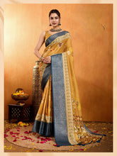 Premium Traditional Yellow Saree with Designer Pallu