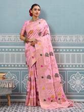 Soft Pink Floral Designer Saree | Elegant Festive Saree UK