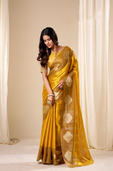 Yellow Traditional Silk Sarees Collection for Weddings & Festive Wear UK