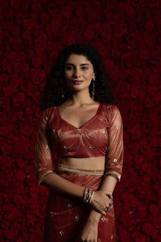 India Silk Luxury Maroon Silk Saree with Gold Embellishments