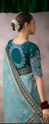 Sea Green Designer Embroidered Saree Collection | Wedding & Party Wear UK