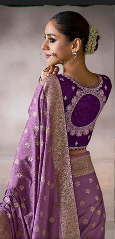 Purple Designer Embroidered Saree Collection | Wedding & Party Wear UK