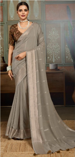Grey Blue Designer Silk Sarees for Women | Wedding & Party Wear UK