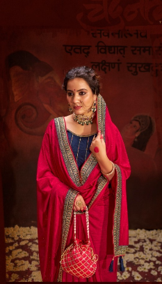 RED COLOUR HEAVY VICHITRA BLOOMING WITH SWAROVSKI WORK &SEQUENCE UNIQUE BORDER (Copy) (Copy) (Copy) (Copy)