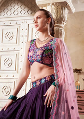 Wine Preminum Silk Lehenga Set