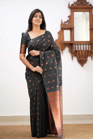 India Silk Presents Black Banarasi Soft Silk Sarees That Combine Traditional Artistry With Modern Comfort