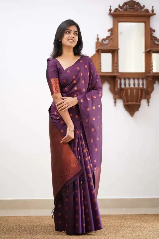 India Silk Presents Purple Banarasi Soft Silk Sarees That Combine Traditional Artistry With Modern Comfort