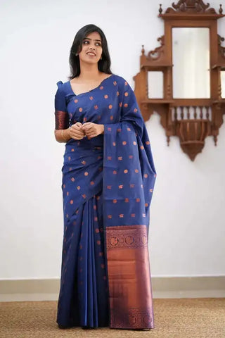 India Silk Presents Blue Banarasi Soft Silk Sarees That Combine Traditional Artistry With Modern Comfort