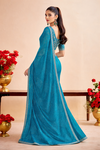 Firozi Designer Embellished Sarees for Women | Wedding Sarees UK
