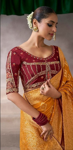 Yellow Designer Embroidered Saree Collection | Wedding & Party Wear UK