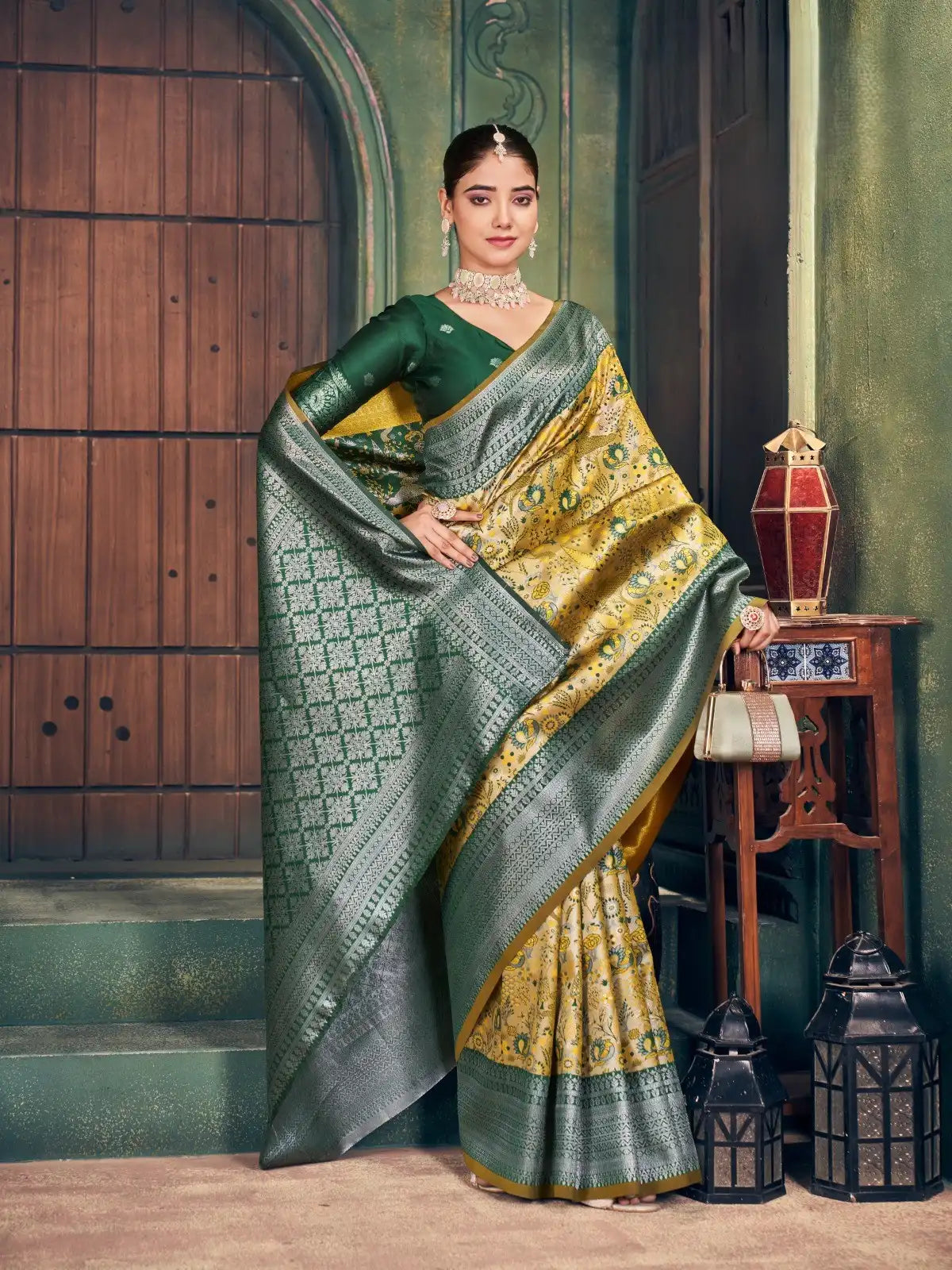 India Silk Mustard Yellow Sarees Crafted With Exquisite Zari Silk Offer A Perfect Blend Of Tradition And Luxury