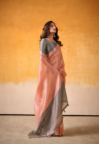 India Silk Lime Green Tissue Silk Sarees Offer A Perfect Blend Of Tradition And Comfort