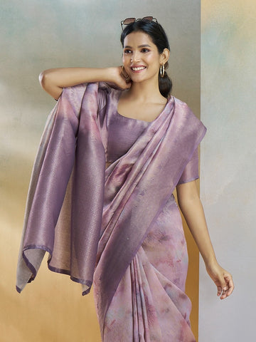 Purple Lightweight Silk Saree – Soft Contemporary Elegance | UK