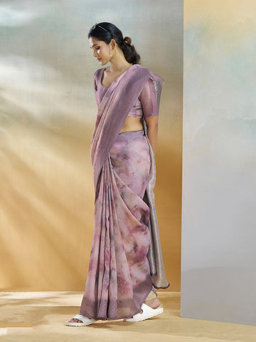 Purple Lightweight Silk Saree – Soft Contemporary Elegance | UK