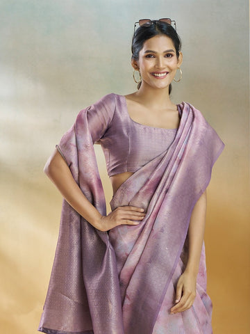 Purple Lightweight Silk Saree – Soft Contemporary Elegance | UK
