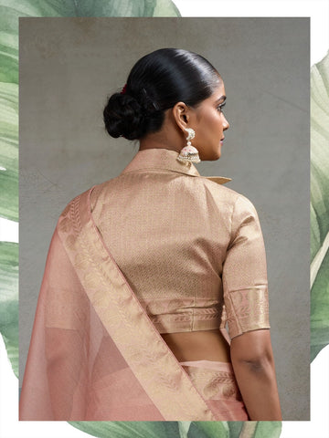 Peach  Luxury Soft Silk Sarees for Women | Elegant Indian Sarees UK