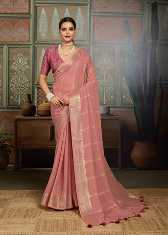 Peach Designer Silk Sarees for Women | Wedding & Party Wear UK