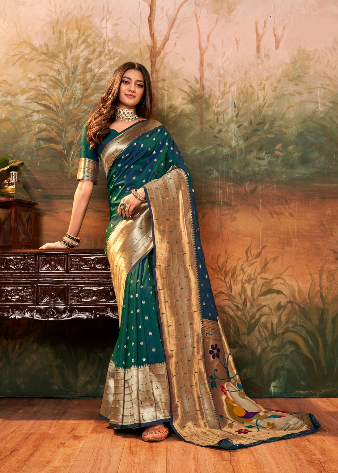 Green Silk Saree for Women | Wedding & Party Wear UK