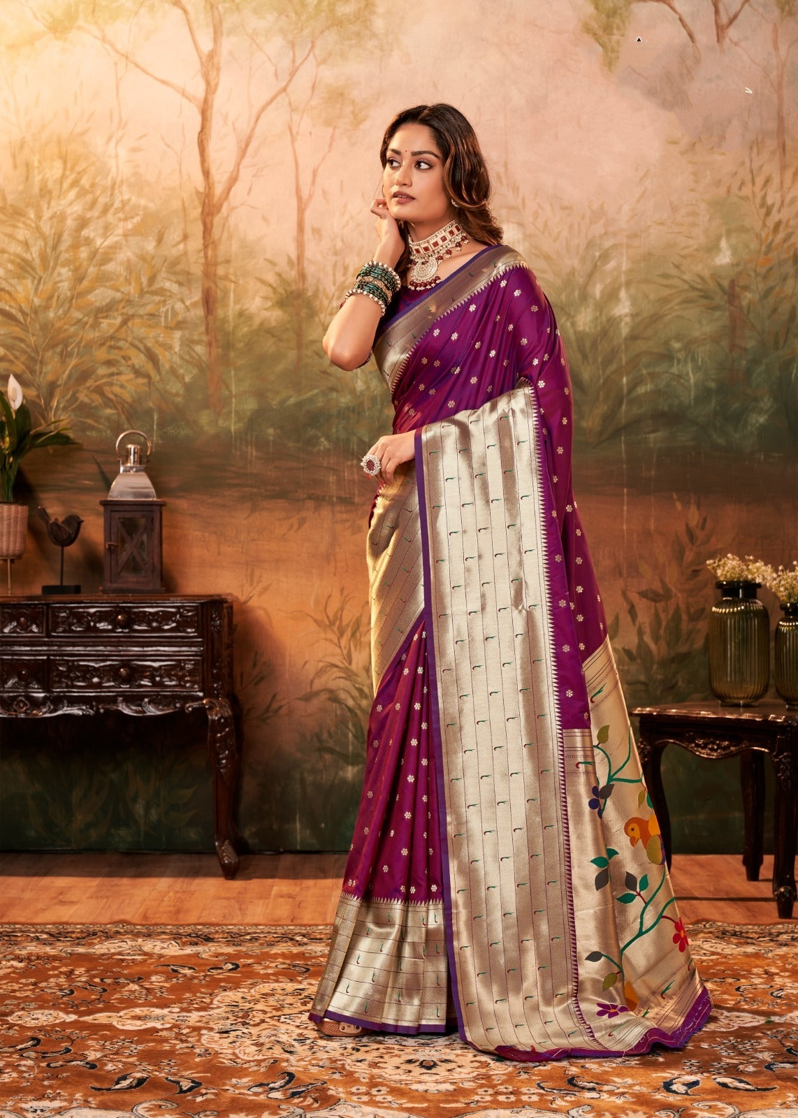 Purple Silk Saree for Women | Wedding & Party Wear UK