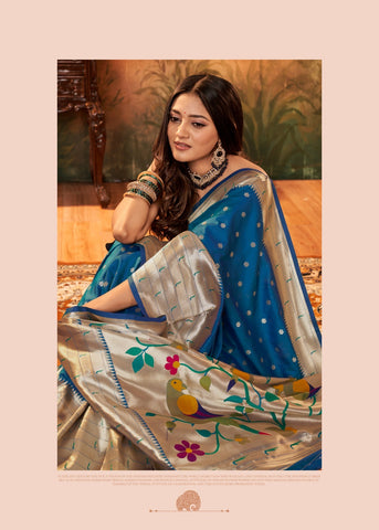 Blue Silk Saree for Women | Wedding & Party Wear UK