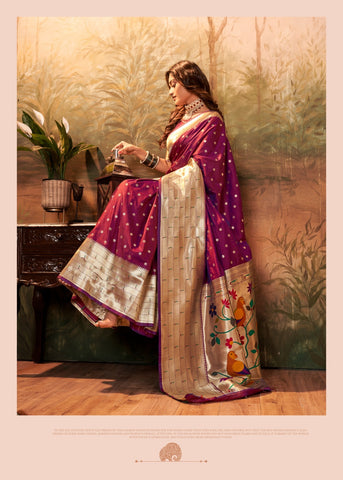 Purple Silk Saree for Women | Wedding & Party Wear UK