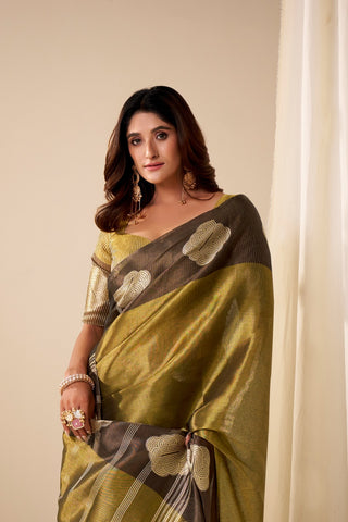 Brown Traditional Silk Sarees Collection for Weddings & Festive Wear UK