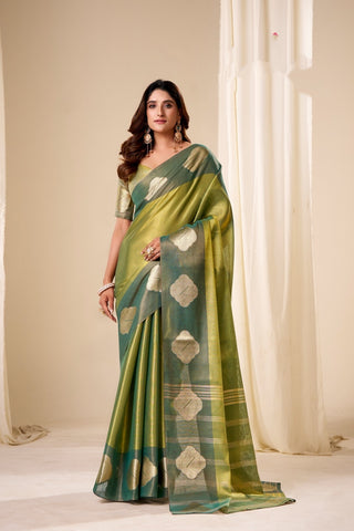 Olive Green Traditional Silk Sarees Collection for Weddings & Festive Wear UK