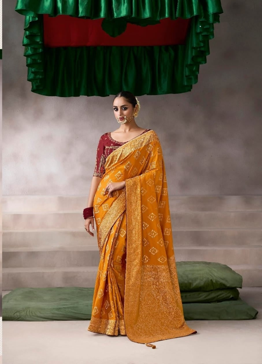Yellow Designer Embroidered Saree Collection | Wedding & Party Wear UK