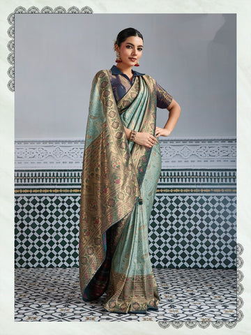 Firozi Luxury Woven Saree Collection | Traditional Indian Sarees Online UK