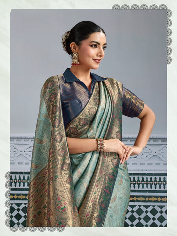 Firozi Luxury Woven Saree Collection | Traditional Indian Sarees Online UK