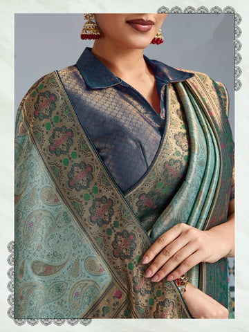 Firozi Luxury Woven Saree Collection | Traditional Indian Sarees Online UK