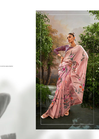 Pink Luxury Floral Woven Saree Collection | Designer Indian Sarees Online UK