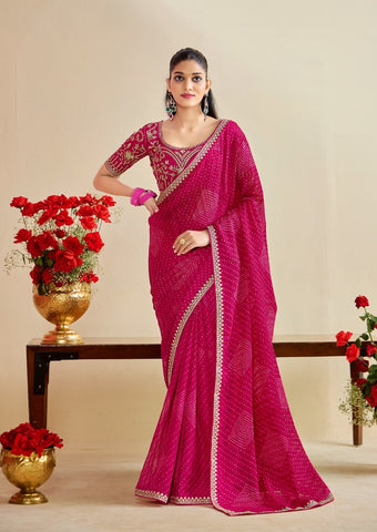 Pink Designer Embellished Sarees for Women | Wedding Sarees UK