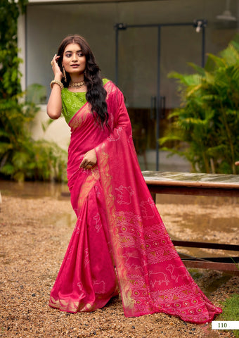 Peach Handcrafted Designer Saree | Traditional Indian Ethnic Wear UK