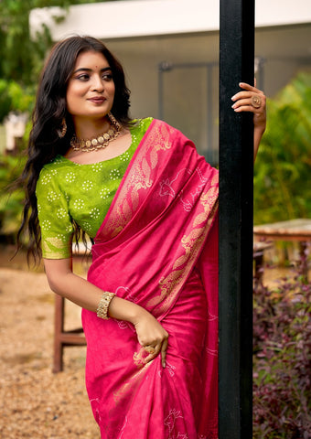 Peach Handcrafted Designer Saree | Traditional Indian Ethnic Wear UK