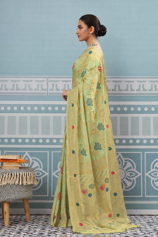 Green Floral Designer Saree | Traditional Indian Saree UK