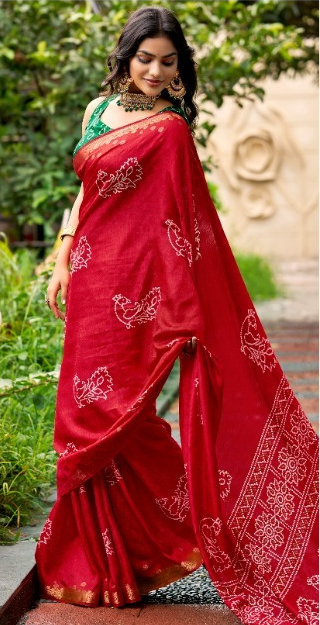 Orange Handcrafted Designer Saree | Traditional Indian Ethnic Wear UK