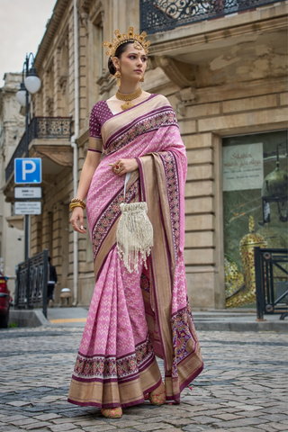 Pink Silk Saree Look | Modern Queen Energy in Luxury Ethnic Fashion